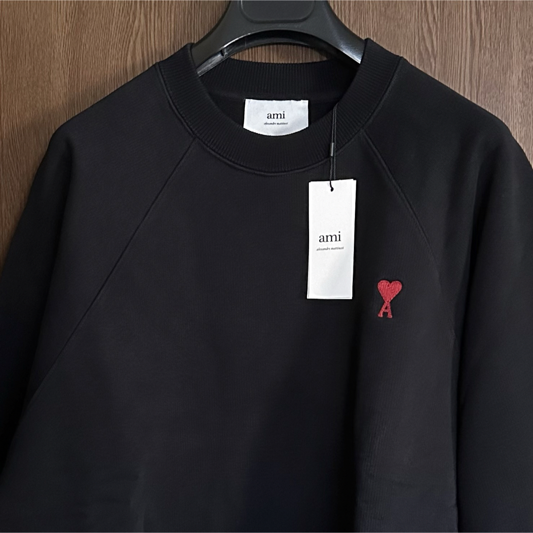 黒L新品 AMI Paris グラフィック スウェット シャツ ブラック アミ 黒L新品 AMI Paris グラフィック スウェット シャツ ブラック アミ