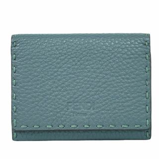 美品】FENDI セレリア 名刺入れ レザー バイカラー シボ革 美品】FENDI セレリア 名刺入れ レザー バイカラー シボ革