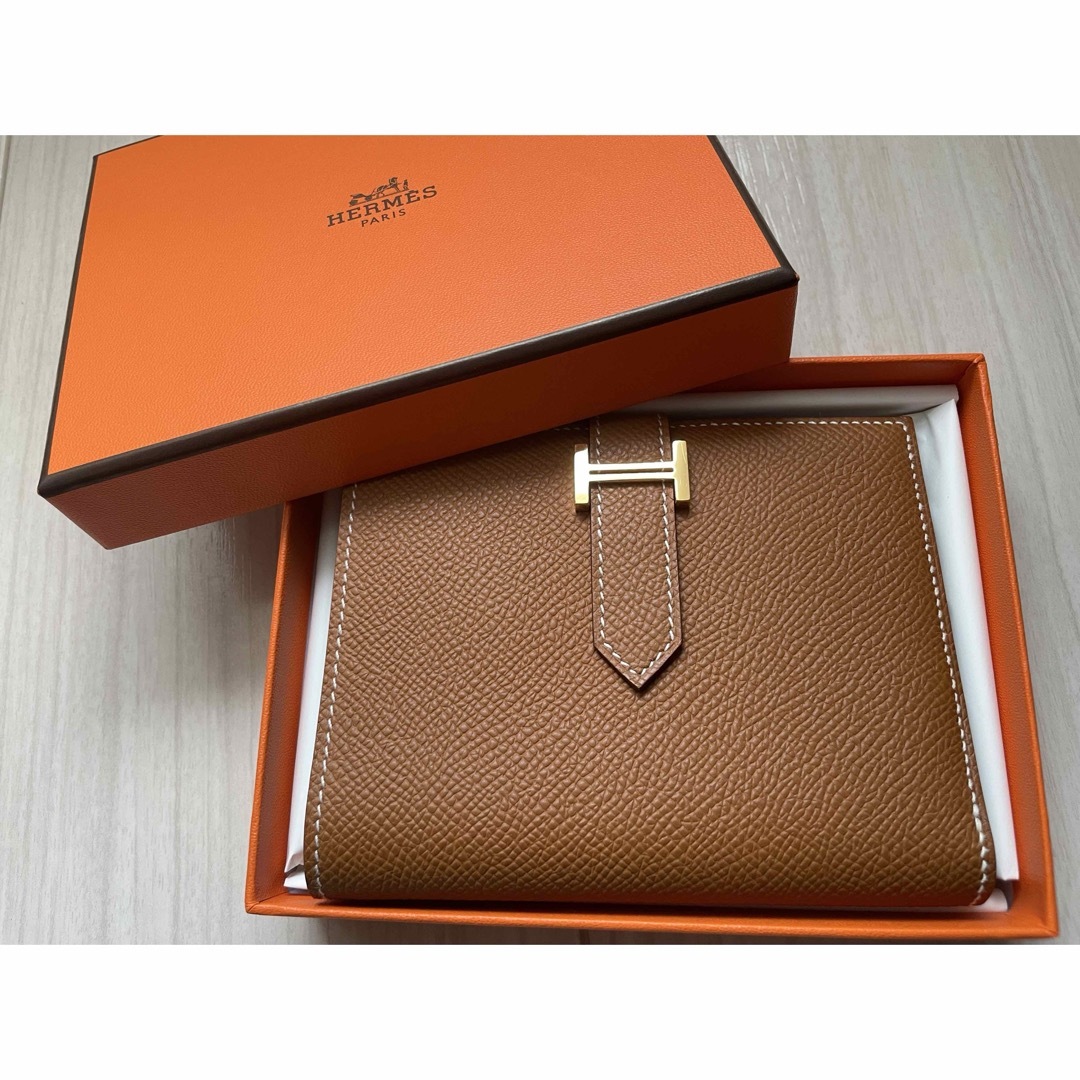 HERMES - 【クリスマスセール】エルメス　財布　ベアンコンパクト　ゴールド【12月まで】