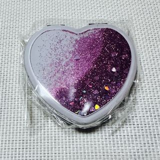 シセイドウ(SHISEIDO (資生堂))のSHISEIDO オリジナルハートミラー　ピンク　折り畳み　新品　ラメ(ミラー)