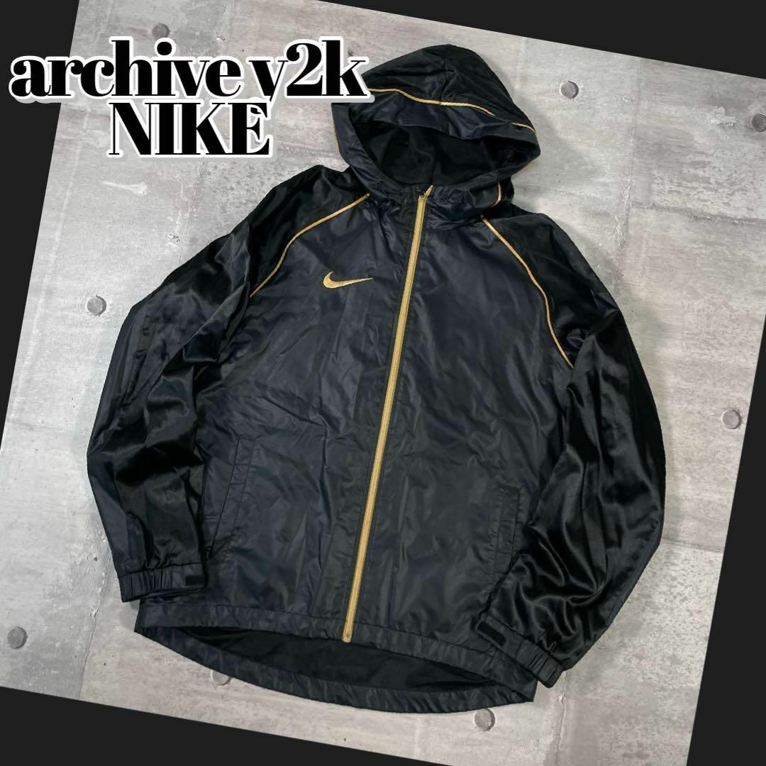 経典ブランド archive ジャケット/アウター サイバー テック y2k 黒金 ナイロンジャケット NIKE ジャケット・アウター