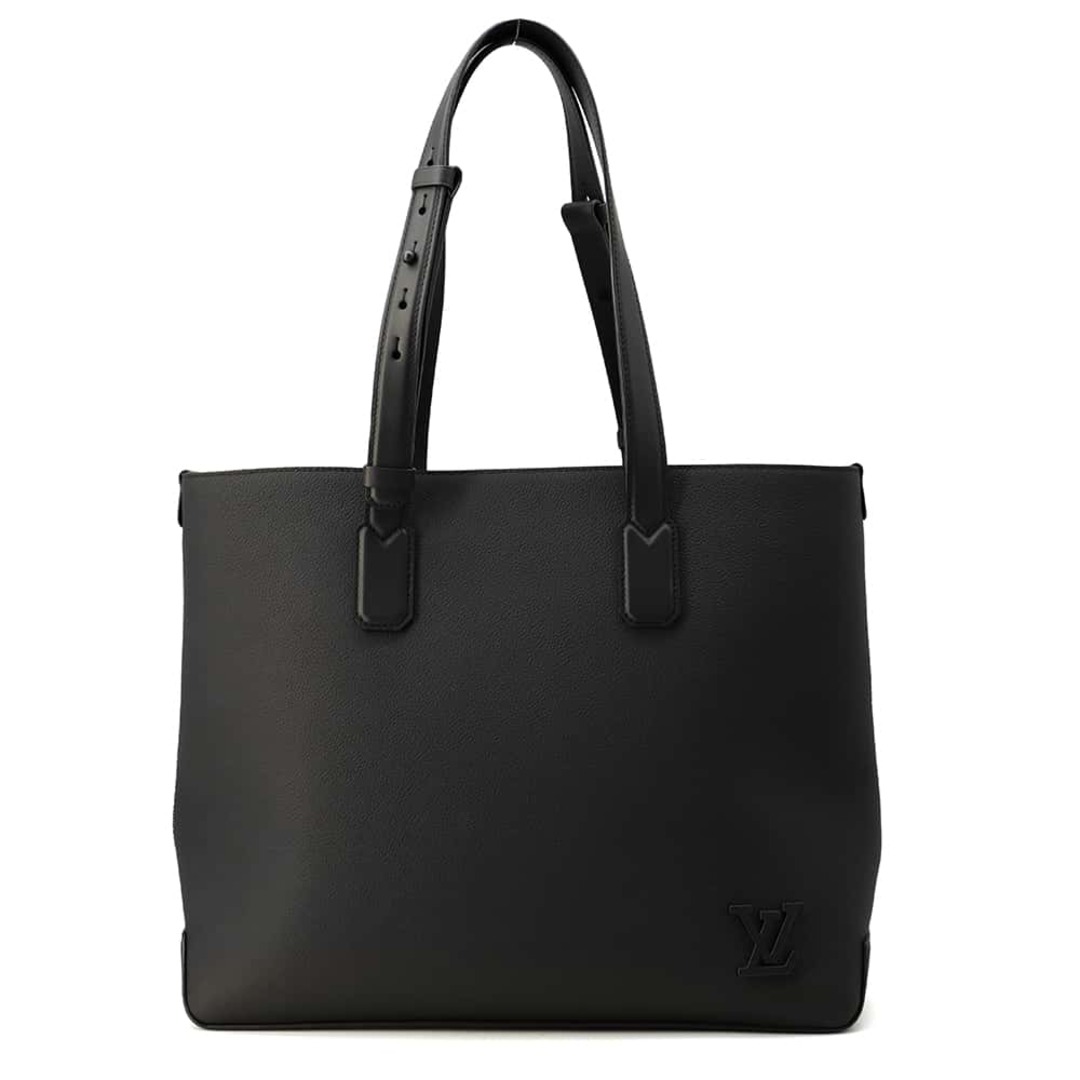 LOUIS VUITTON - ルイヴィトン トートバッグ LVアエログラム/カウハイドレザー ファストライン・トート M22481 ブラック 黒