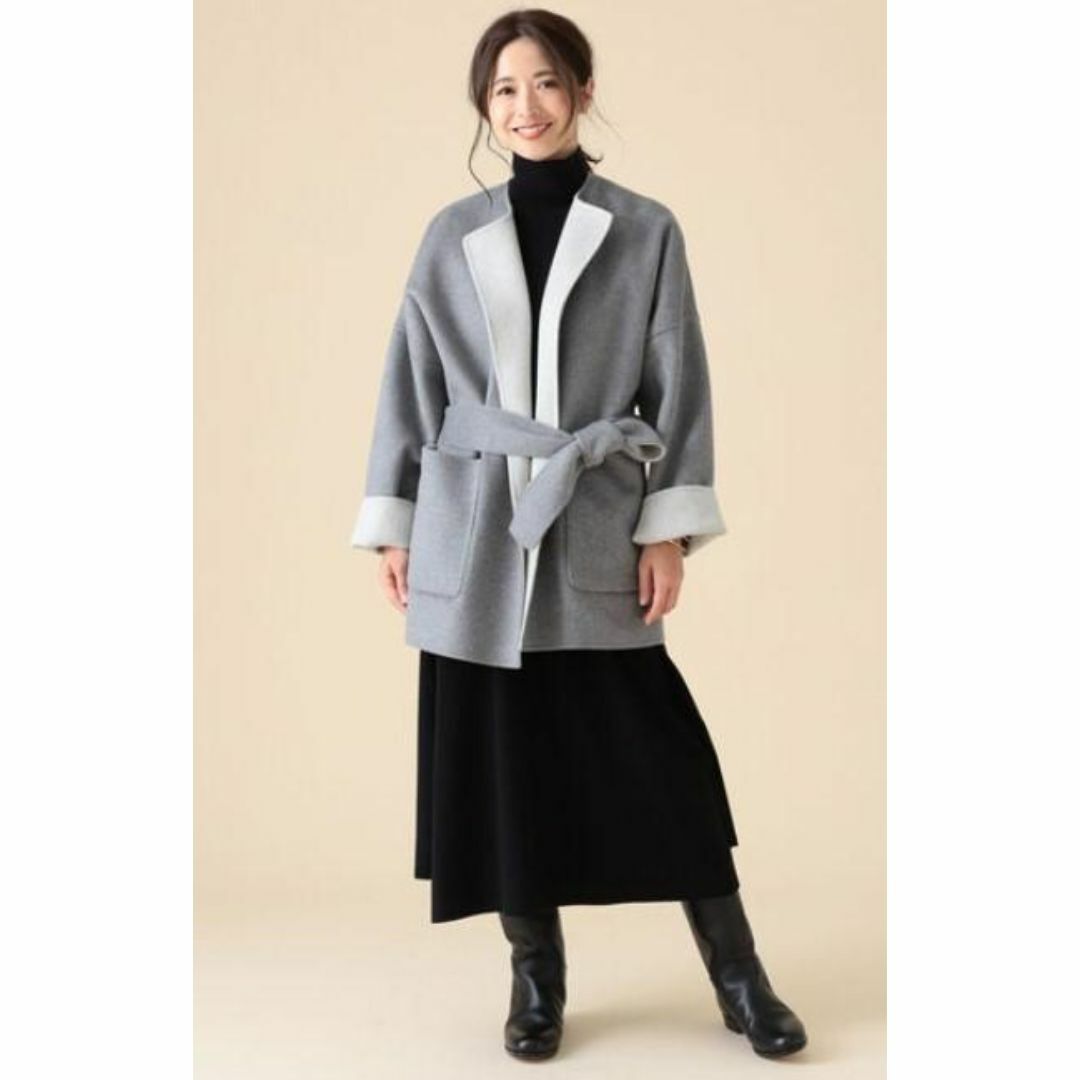 ✶美品✶ Demi-Luxe BEAMS ベルト付き リバーコート ✶美品✶ Demi-Luxe BEAMS ベルト付き リバーコート
