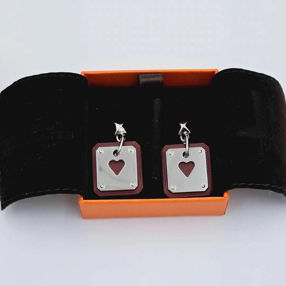 美品☆HERMES☆ピアス アスドゥクール エースオブハート