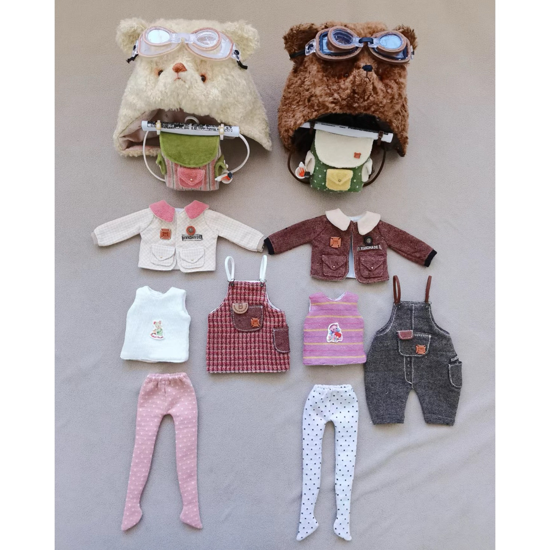 ブライス Qbaby お洋服 アウトフィット 海外作家製 旅行熊 茶熊 人形 ブライス Qbaby お洋服 アウトフィット 海外作家製 旅行熊 茶熊 人形