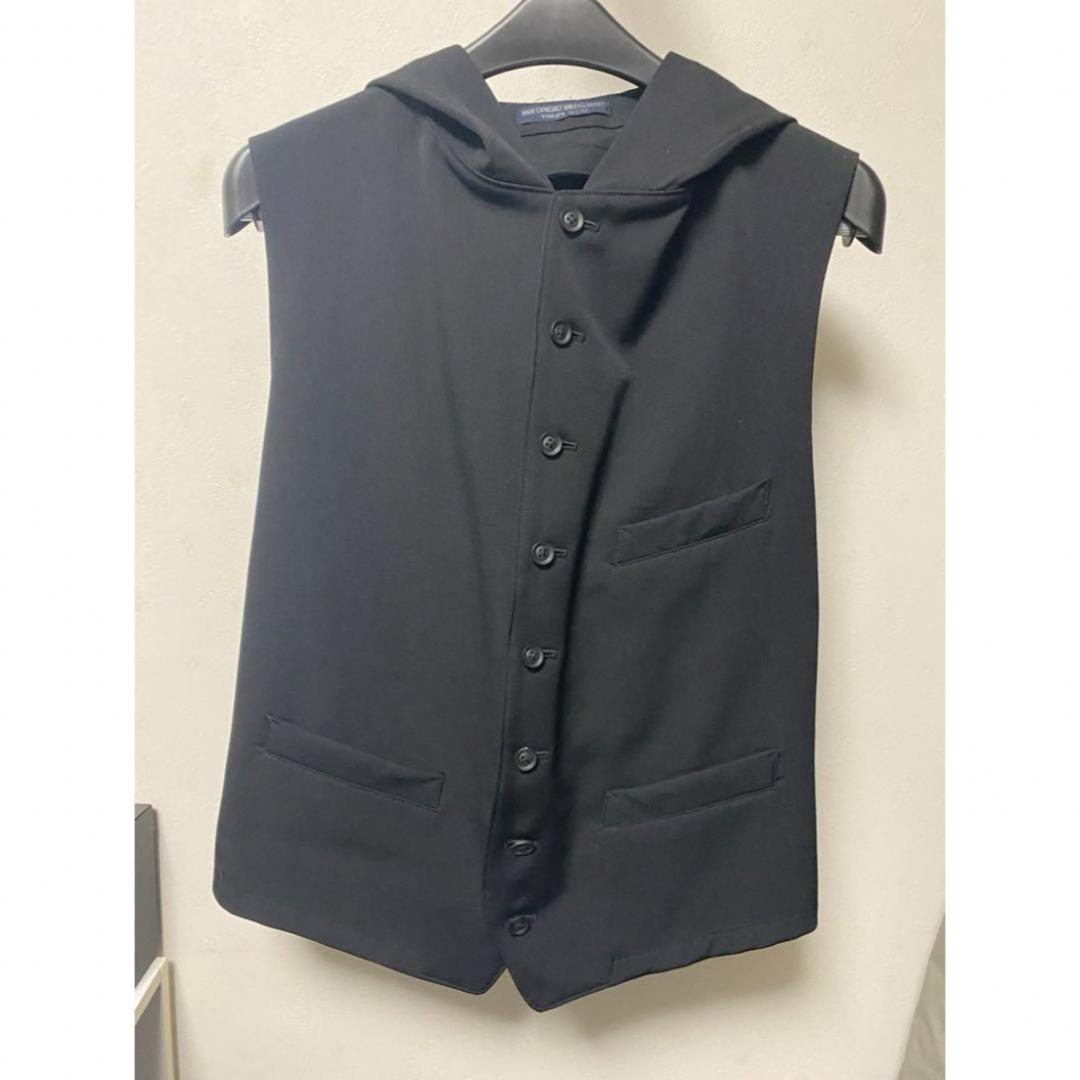 Yohji Yamamoto REGULATION フード付きウールギャバベスト Yohji Yamamoto REGULATION フード付きウールギャバベスト