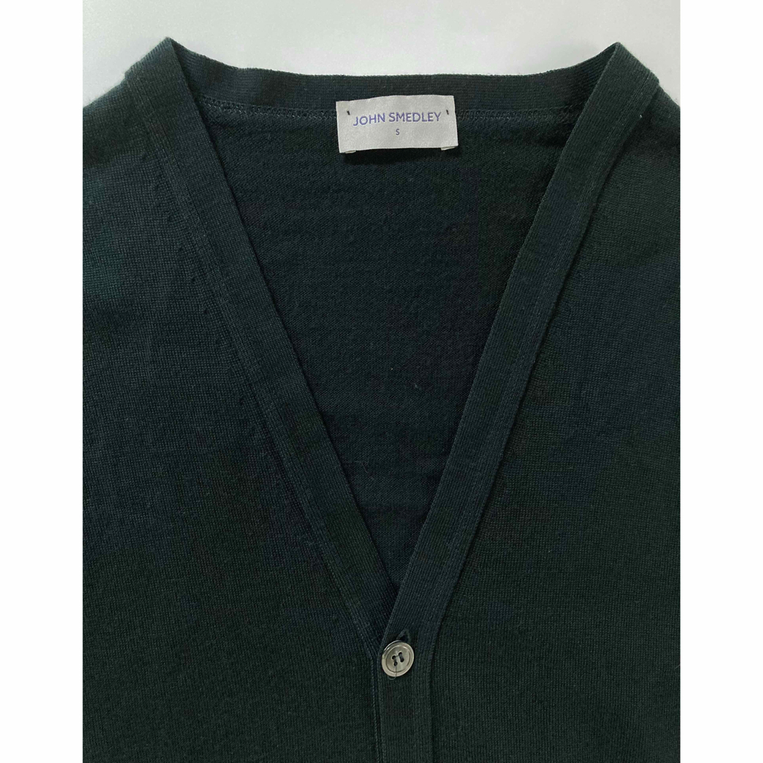 JOHN SMEDLEY 英国製 カーディガン S ダークグリーン JOHN SMEDLEY 英国製 カーディガン S ダークグリーン