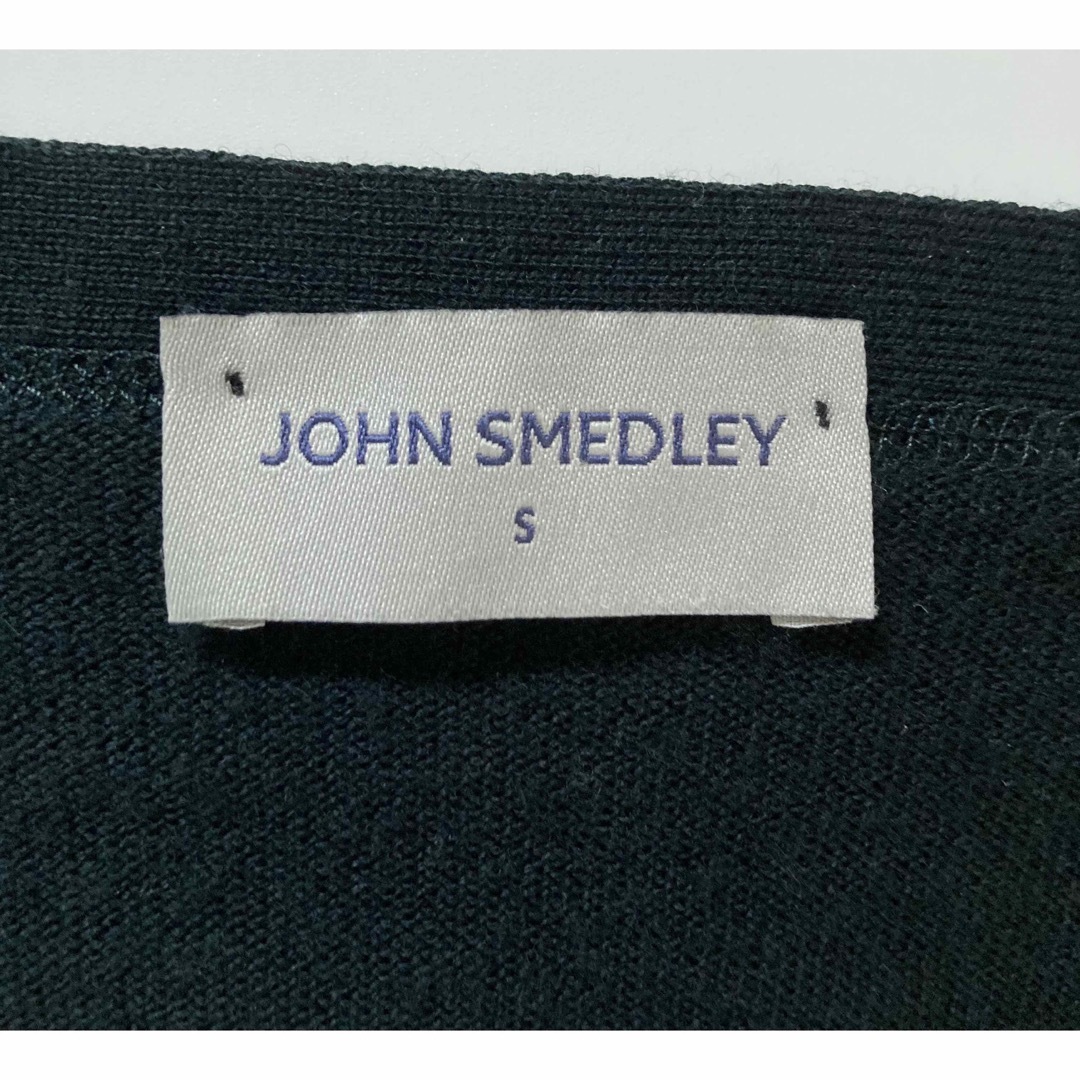 JOHN SMEDLEY 英国製 カーディガン S ダークグリーン JOHN SMEDLEY 英国製 カーディガン S ダークグリーン