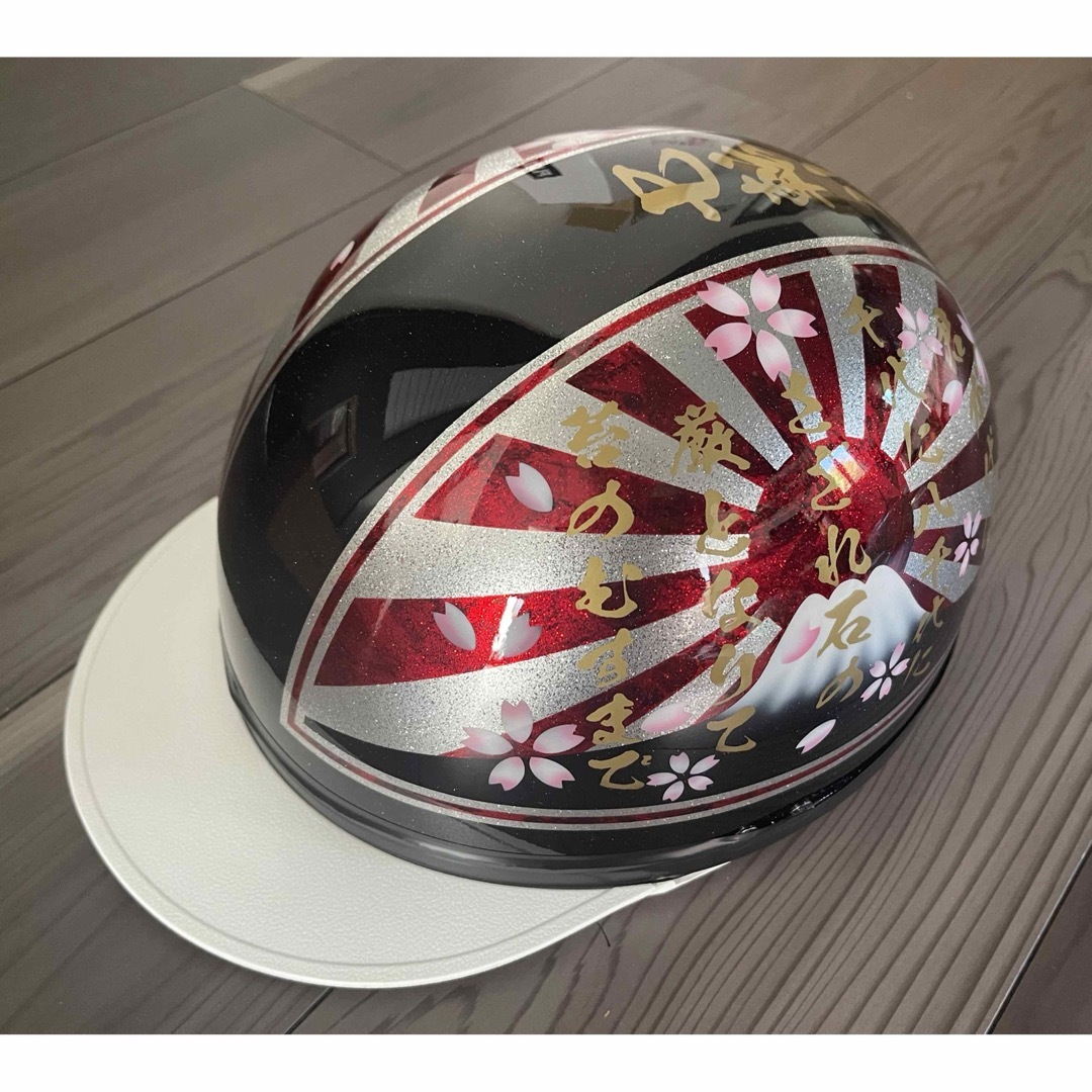 ラメ 君が代 富士日章 コルク半 ヘルメット 桜の通販 by ラメ 君が代 富士日章 コルク半 ヘルメット 桜の通販 by