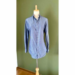 ジョルジオアルマーニ(GIORGIO ARMANI)のGeorgio Armani アルマーニ　イタリア製　シャツ　メンズ　ブルー(シャツ)