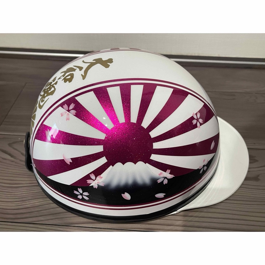 ラメ ピンク 富士日章 コルク半 ヘルメット 桜 大和魂の通販 by ラメ ピンク 富士日章 コルク半 ヘルメット 桜 大和魂の通販 by