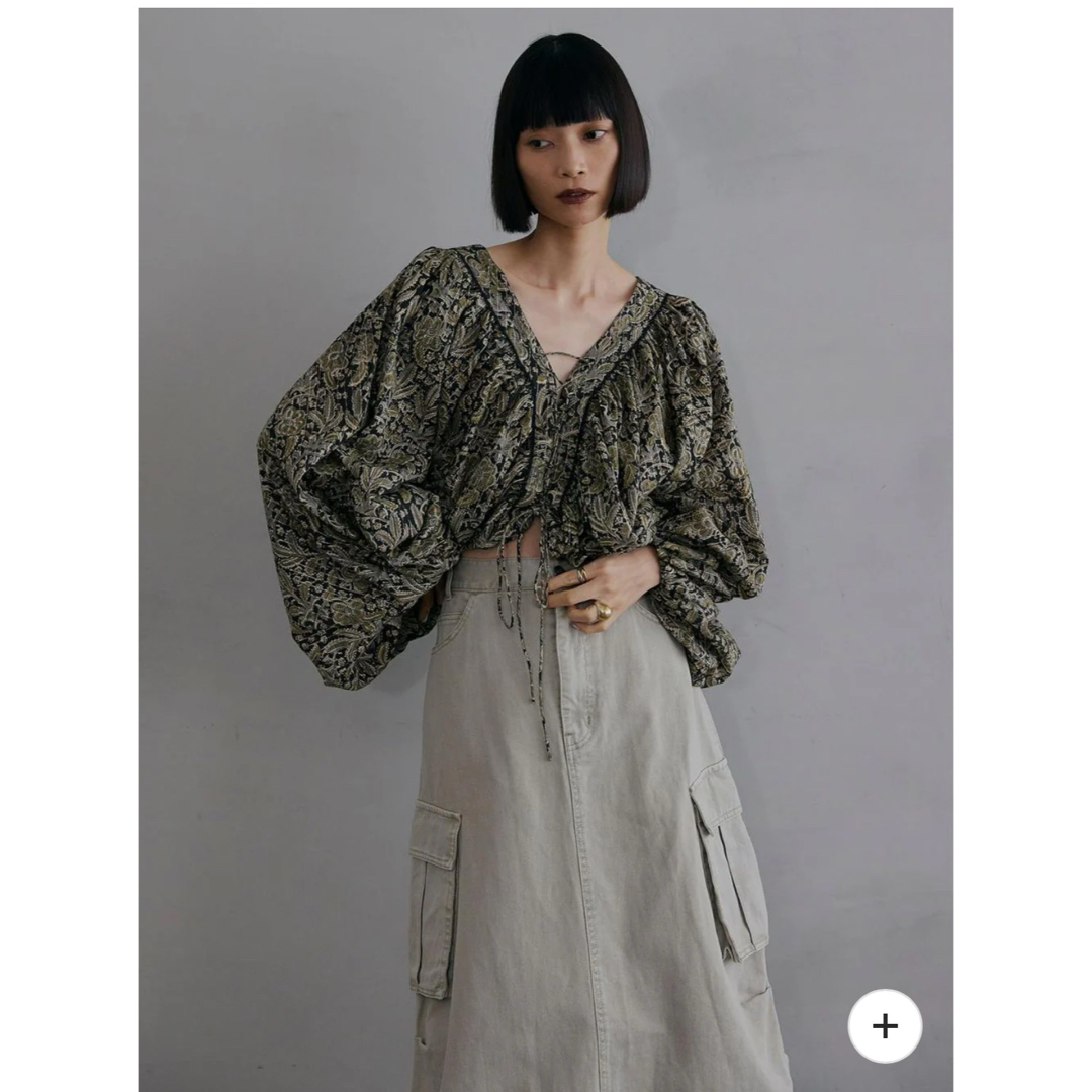 Ameri VINTAGE - Ameri 新品♡ INDIA PRINT TURN OVER BLOUSEの Ameri VINTAGE - Ameri 新品♡ INDIA PRINT TURN OVER BLOUSEの