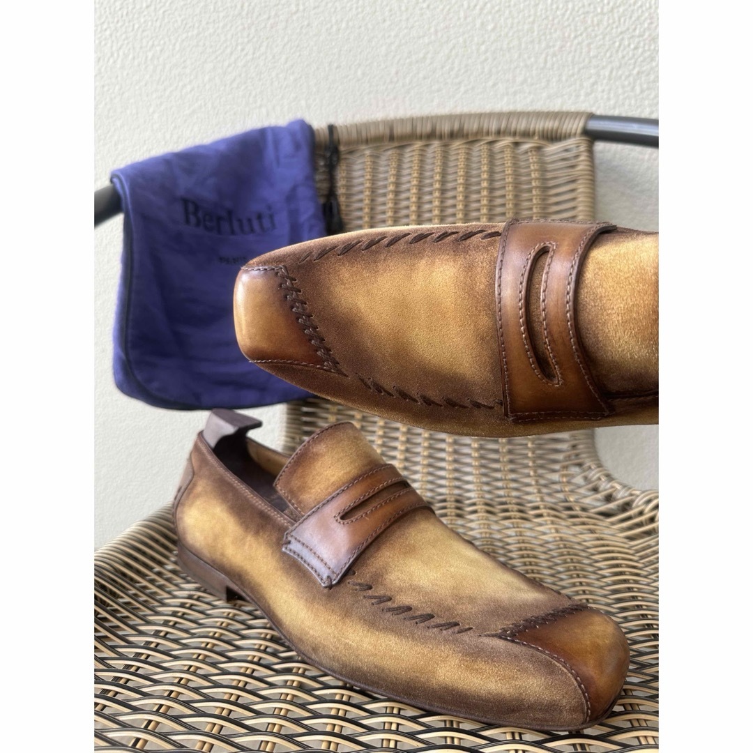 Berluti ベルルッティ 安っぽ ベルト スエード&クロコ Berluti ベルルッティ 安っぽ ベルト スエード&クロコ