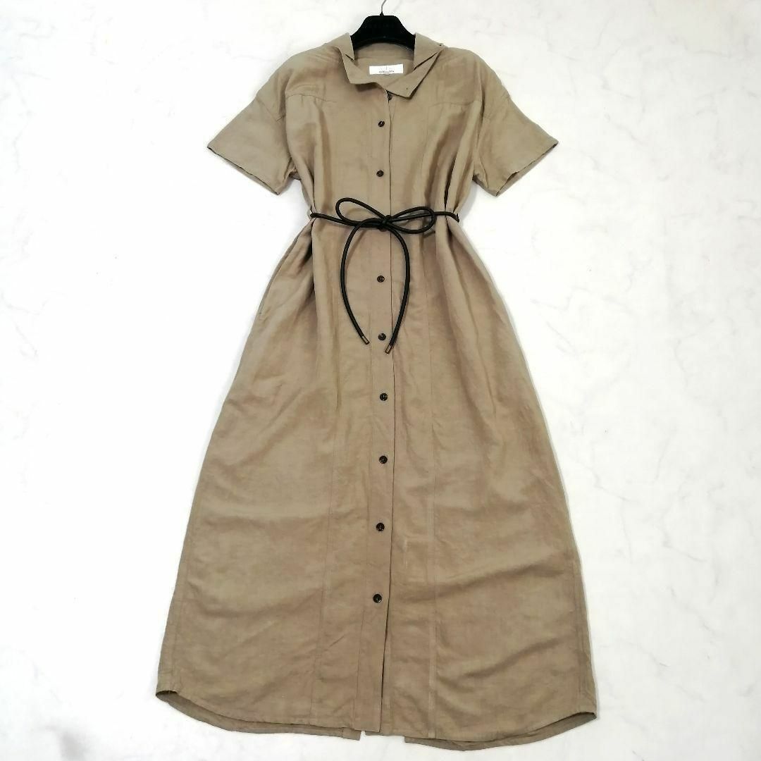 アキラナカ 近年モデル ロング シャツワンピース ベルト りぼん アキラナカ 近年モデル ロング シャツワンピース ベルト りぼん