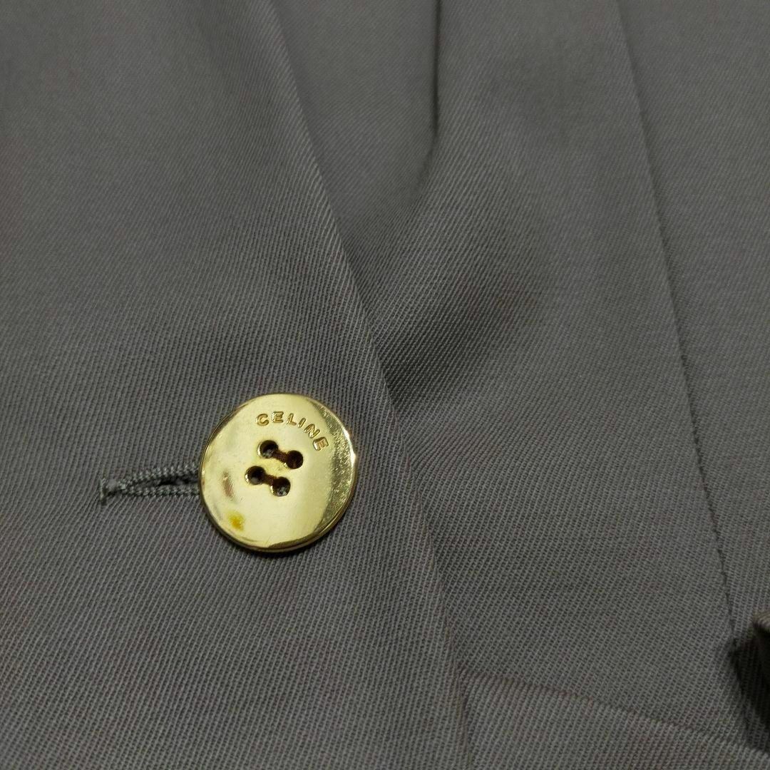 ファッション 希少✨セリーヌ ノーカラージャケット 金ボタン シングル ジャケット・アウター