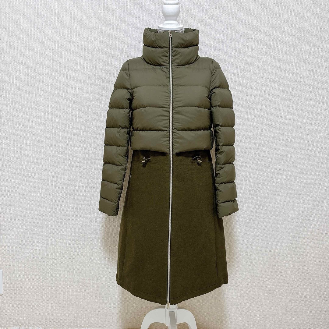 HERNO - 美品☆ヘルノ 異素材切り替え ダウンコート ウール HERNO - 美品☆ヘルノ 異素材切り替え ダウンコート ウール