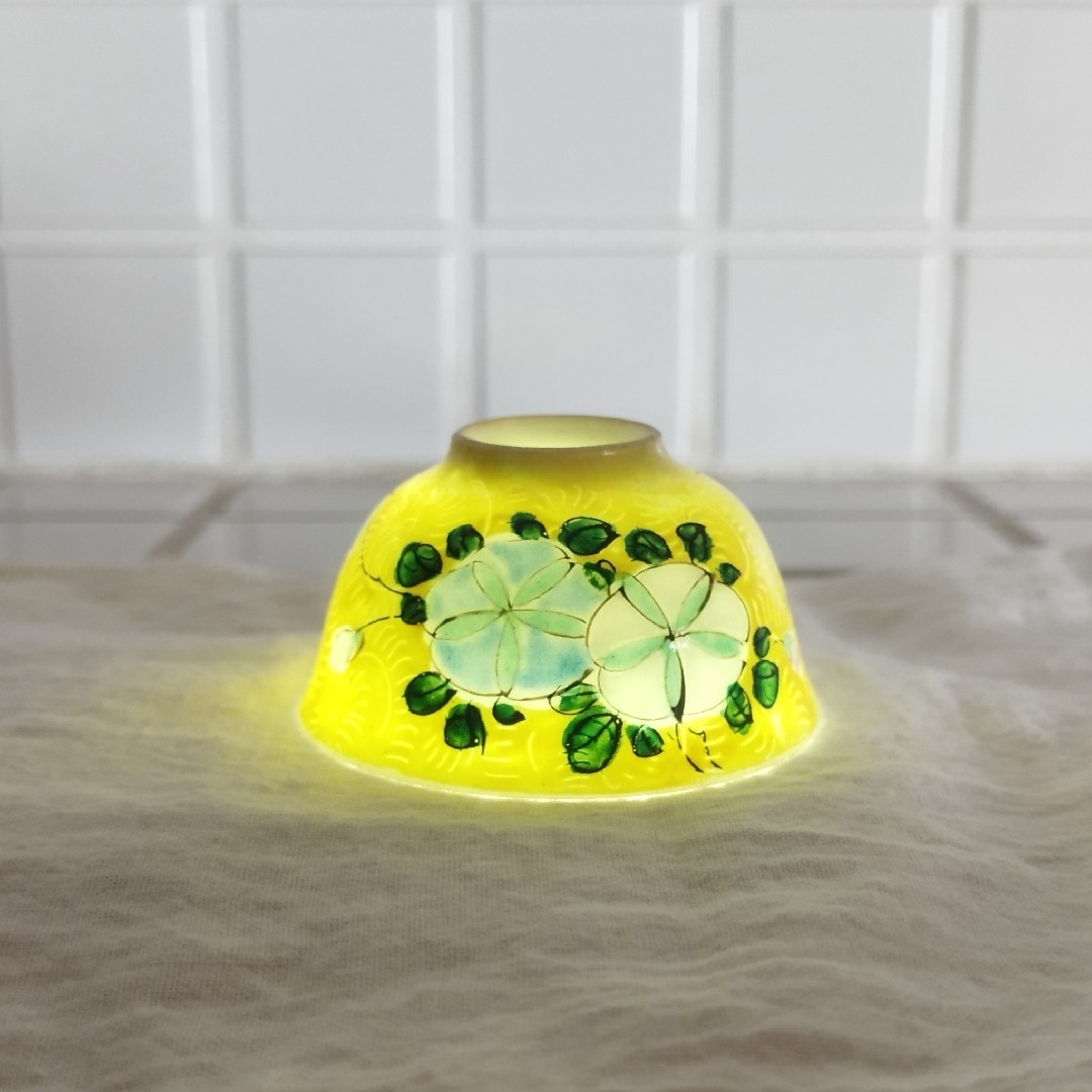 中国古美術 * 十錦手 * 黄釉 *  小茶器 エンタメ/ホビーの美術品/アンティーク(陶芸)の商品写真