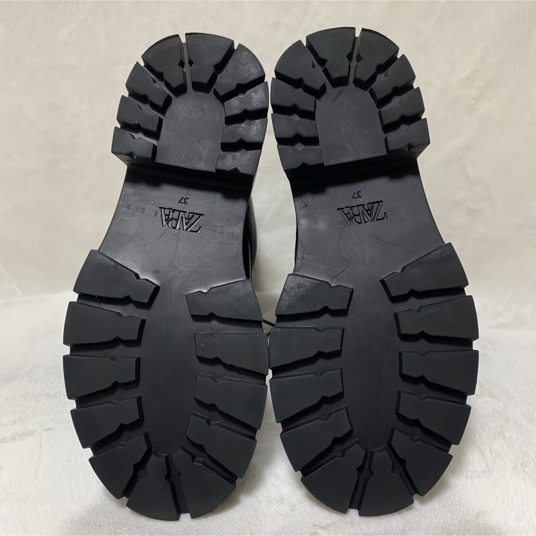 極美品 ZARA ザラ 本革 トラックソール レースアップ ブーツ 極美品 ZARA ザラ 本革 トラックソール レースアップ ブーツ