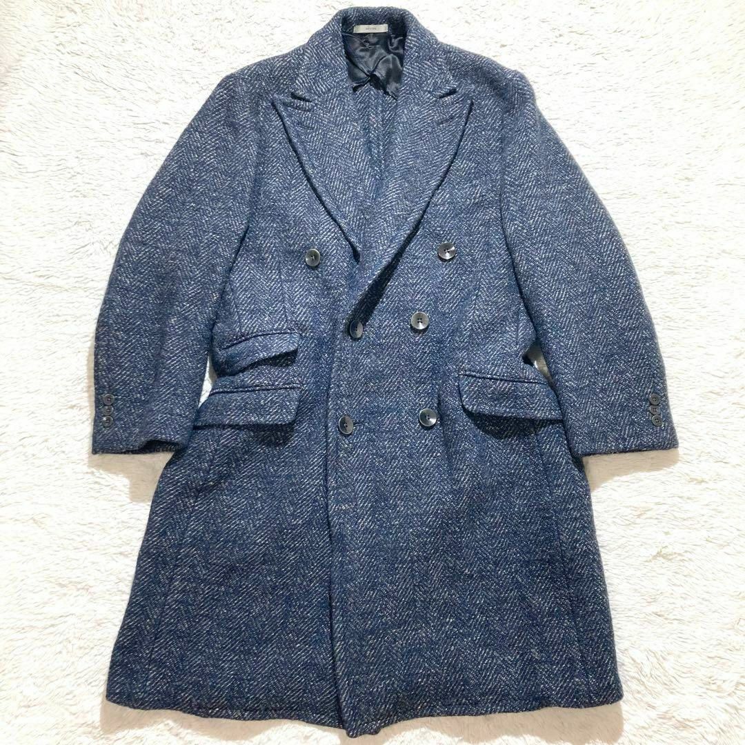 BOGLIOLI - 【極美品】BOGLIOLI チェスターコート ダブル 紺 MIX BOGLIOLI - 【極美品】BOGLIOLI チェスターコート ダブル 紺 MIX