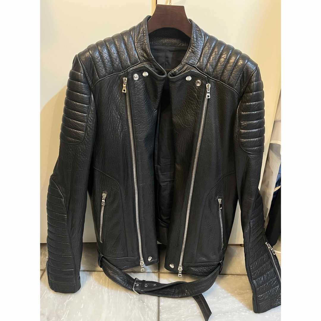 Balmain レザー ライダースジャケット | ブラック | FARFETCH JP