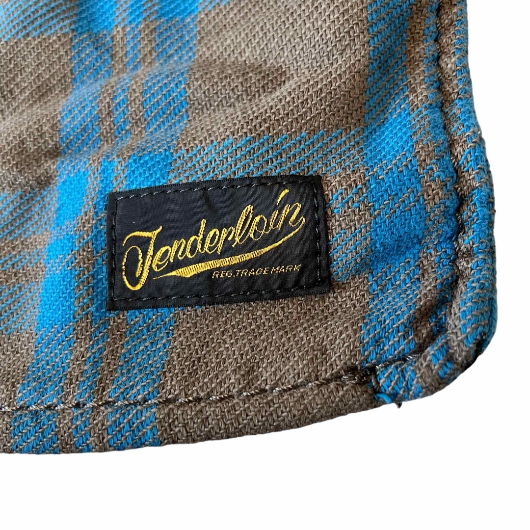 本店限定! TENDERLOIN クッション カバー ケース フランネル ブルー 本店限定! TENDERLOIN クッション カバー ケース フランネル ブルー