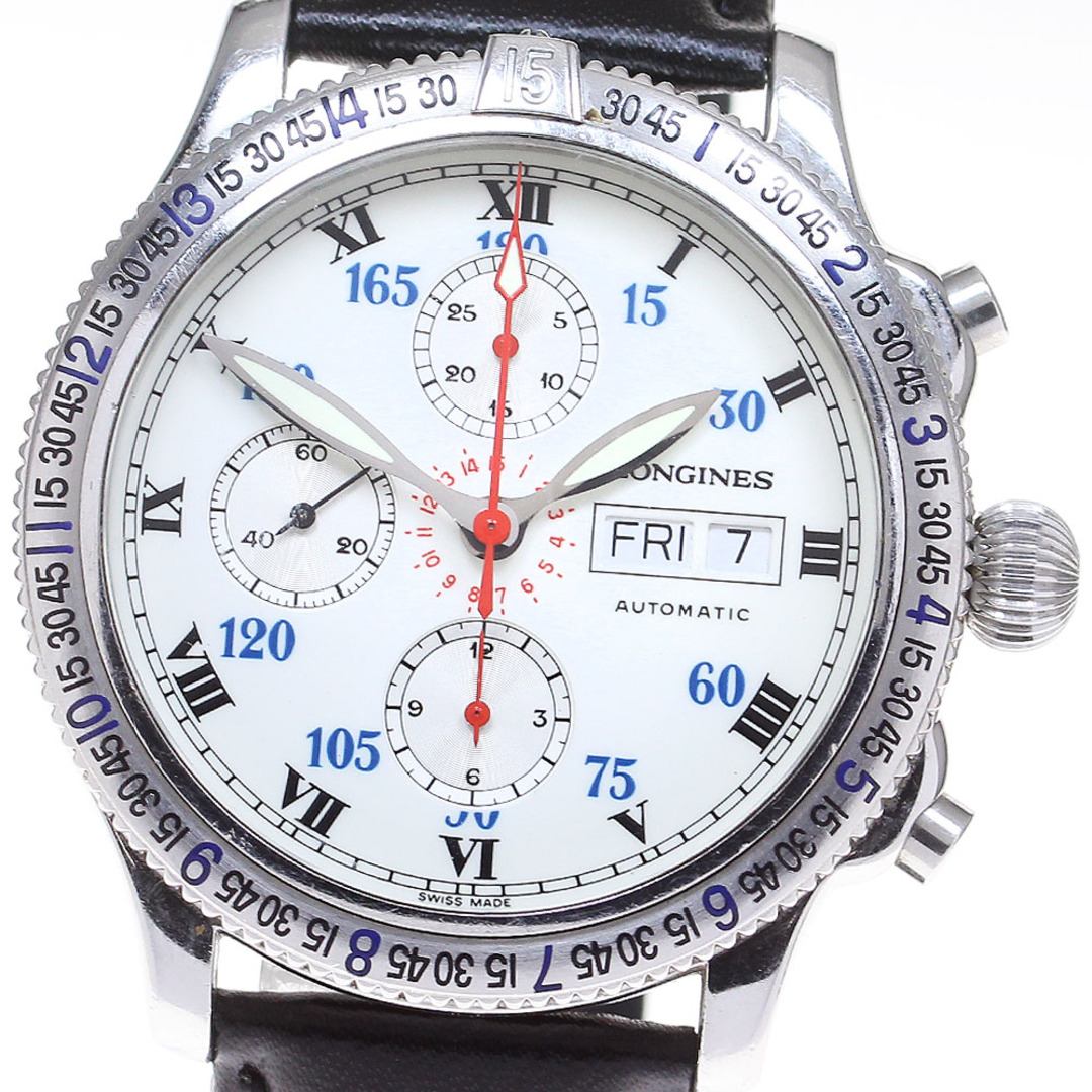 LONGINES - ロンジン LONGINES L2.618.4 リンドバーグ クロノグラフ デイデイト 自動巻き メンズ 保証書付き_834651
