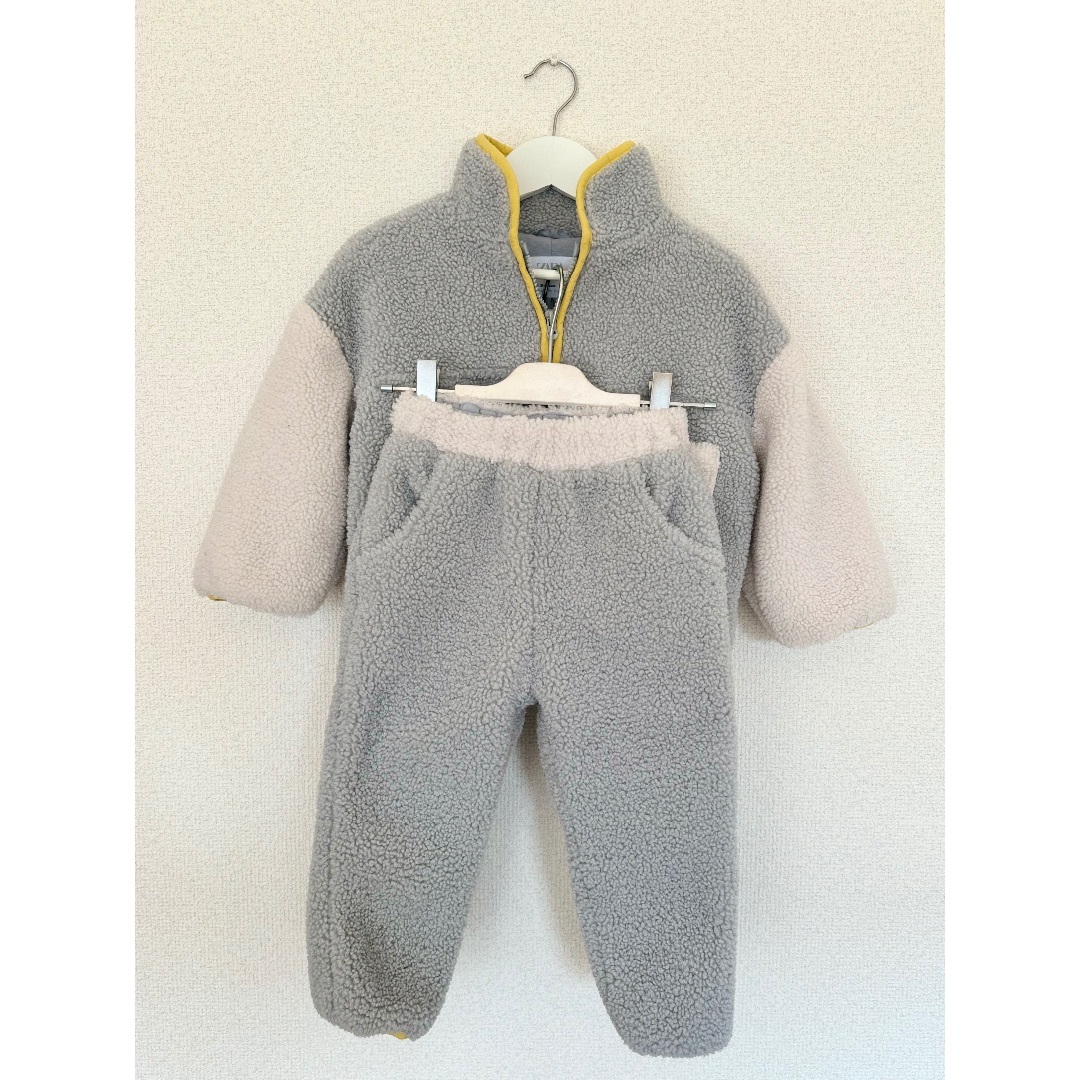 ZARA - ZARA フリースセットアップ 104グレーxオフホワイト