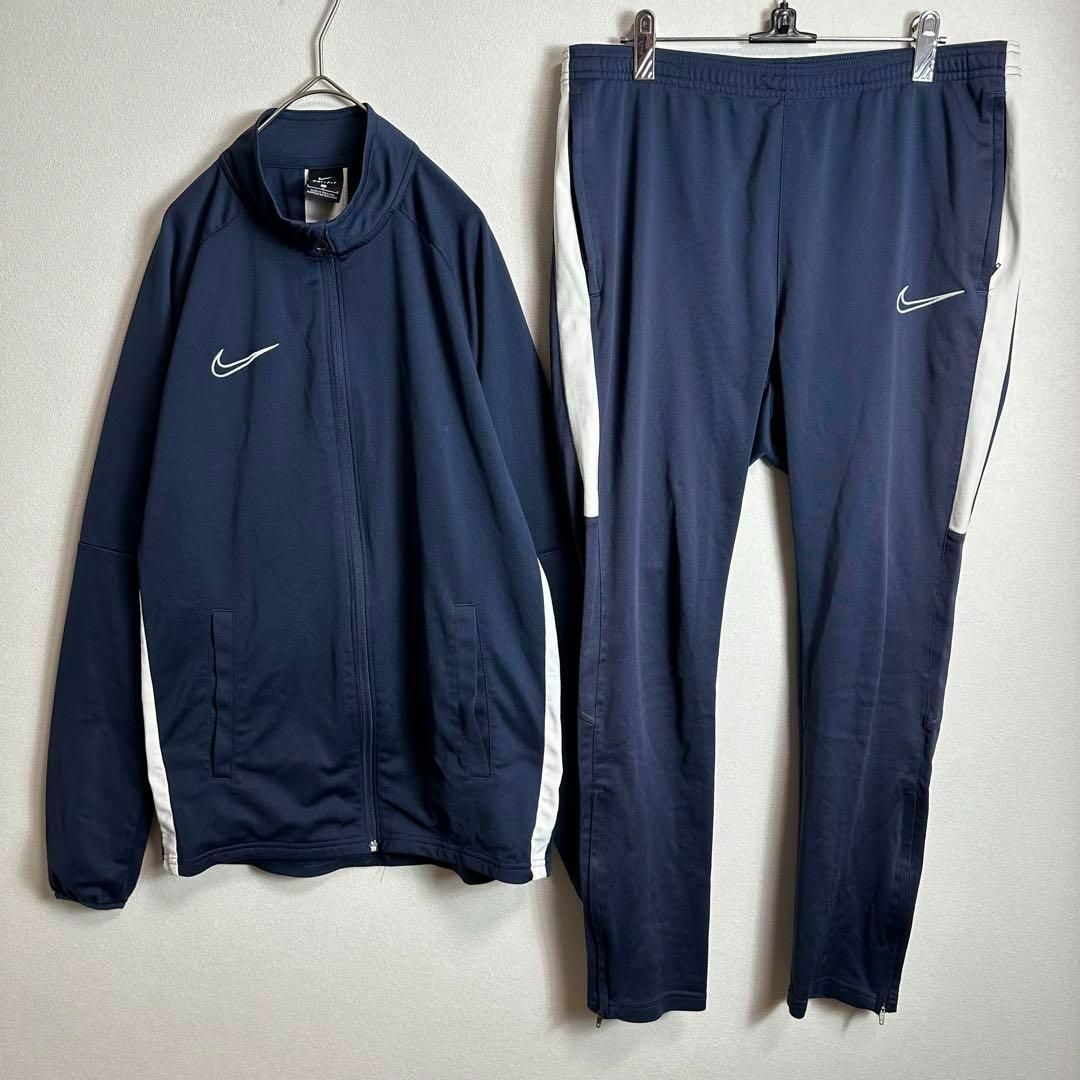 2024激安通販 タイト NIKEジャージ上下セットアップLサイズ - NIKE ストレッチ素材 BAZZ|ナイキならラクマ by 刺繍の通販 ネイビー トップス