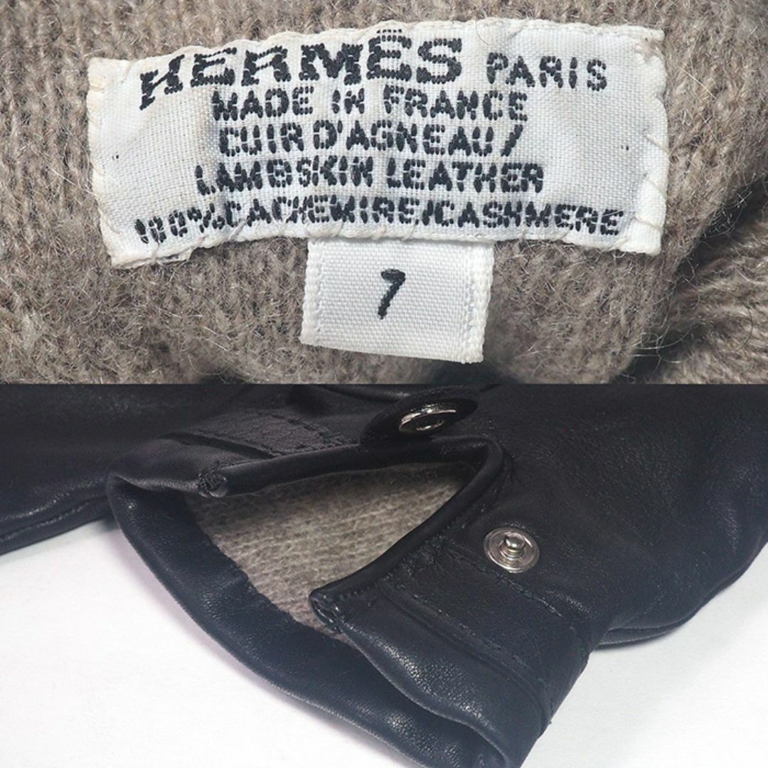 エルメス HERMES グローブ 手袋 サイズ7 ラムスキン カシミヤ エルメス HERMES グローブ 手袋 サイズ7 ラムスキン カシミヤ