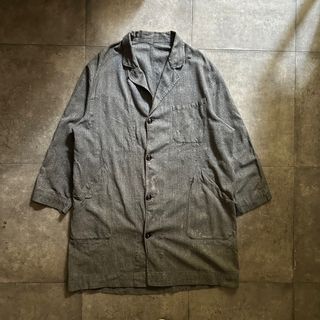 VINTAGE - 40s au molinel ブラックシャンブレー ワークコート VINTAGE - 40s au molinel ブラックシャンブレー ワークコート