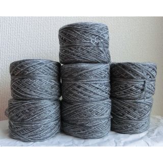 秋冬物 グレー系引き揃え糸 380g(生地/糸)