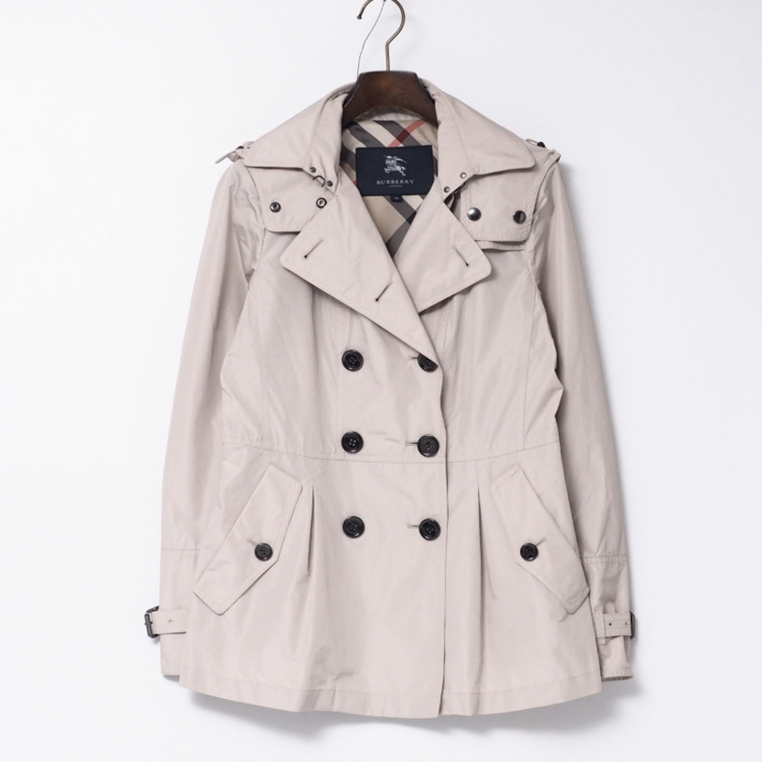 BURBERRY - BURBERRY バーバリー トレンチコート サイズ38 フーデットコート 軽量 はっ水加工 ブランド古着【中古】20241011/RA1585