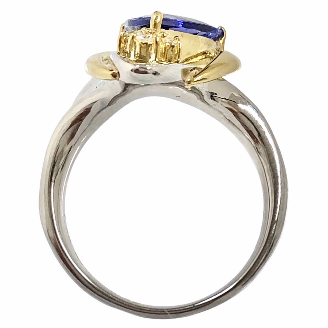 タンザナイト 1.66ct Pt900 K18 ダイヤモンド ダイヤ リング タンザナイト 1.66ct Pt900 K18 ダイヤモンド ダイヤ リング