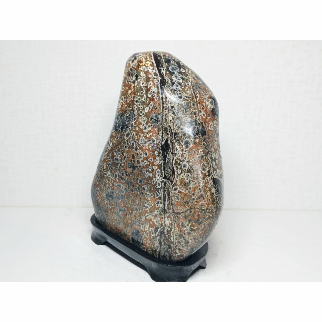 梅花石 2.1kg 鑑賞石 原石 花紋石 紋石 菊花石 自然石 誕生石 水石