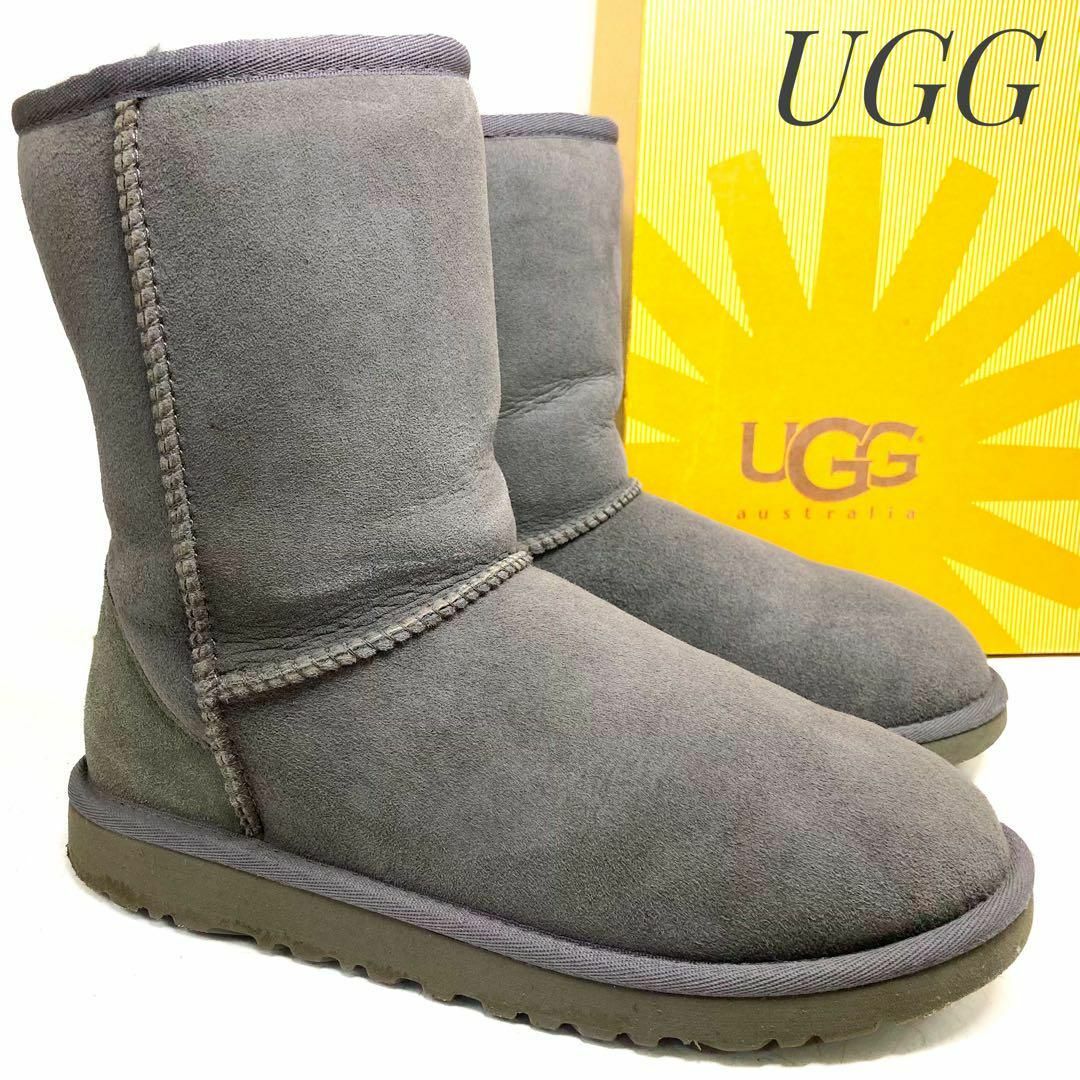 UGG M CLASSIC SHORT グレー 8(UGG Classic Short Shearling UGG M CLASSIC SHORT グレー 8(UGG Classic Short Shearling