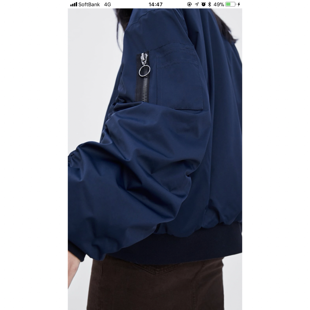 ZARA - ZARA 耐水加工 オーバーサイズ ボンバージャケットの通販 ZARA - ZARA 耐水加工 オーバーサイズ ボンバージャケットの通販