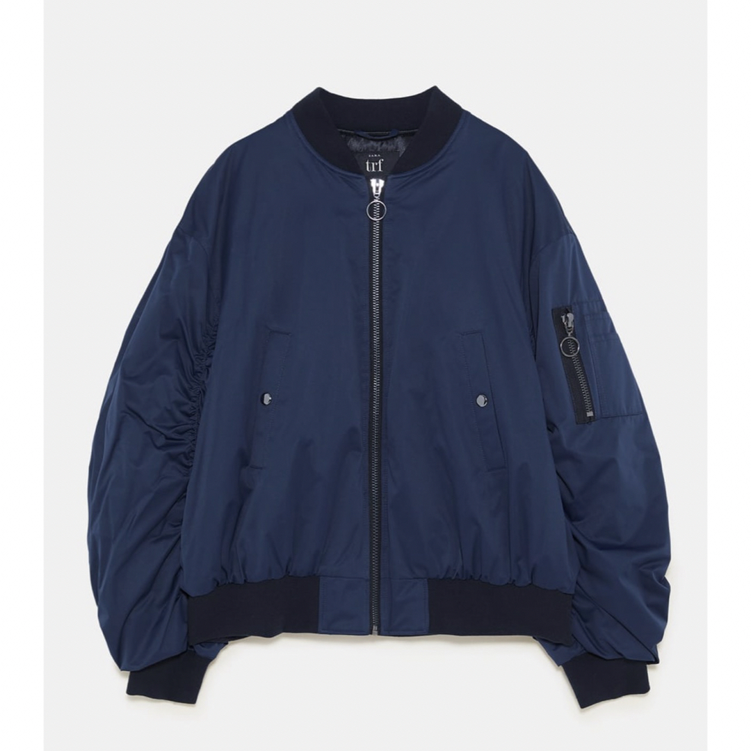 ZARA - ZARA 耐水加工 オーバーサイズ ボンバージャケットの通販 ZARA - ZARA 耐水加工 オーバーサイズ ボンバージャケットの通販