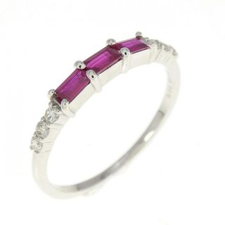 【新品】PT ルビー リング 0.25CT(リング(指輪))