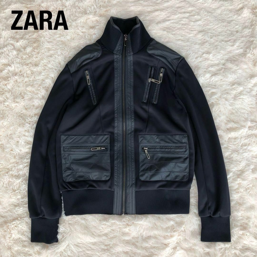 ZARA - ZARAザラナイロン切替ジップデザイントラックジャケット ZARA - ZARAザラナイロン切替ジップデザイントラックジャケット