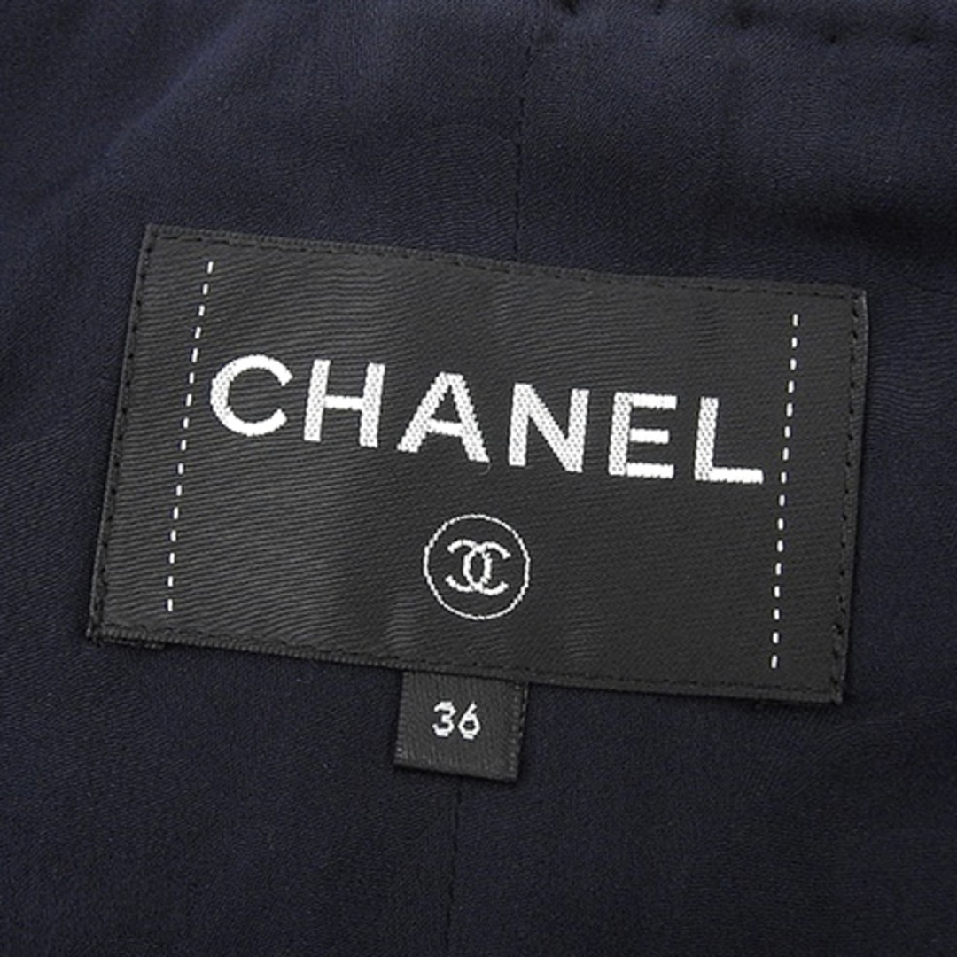 CHANEL - CHANEL(シャネル) ツイード ノーカラージャケット CHANEL - CHANEL(シャネル) ツイード ノーカラージャケット