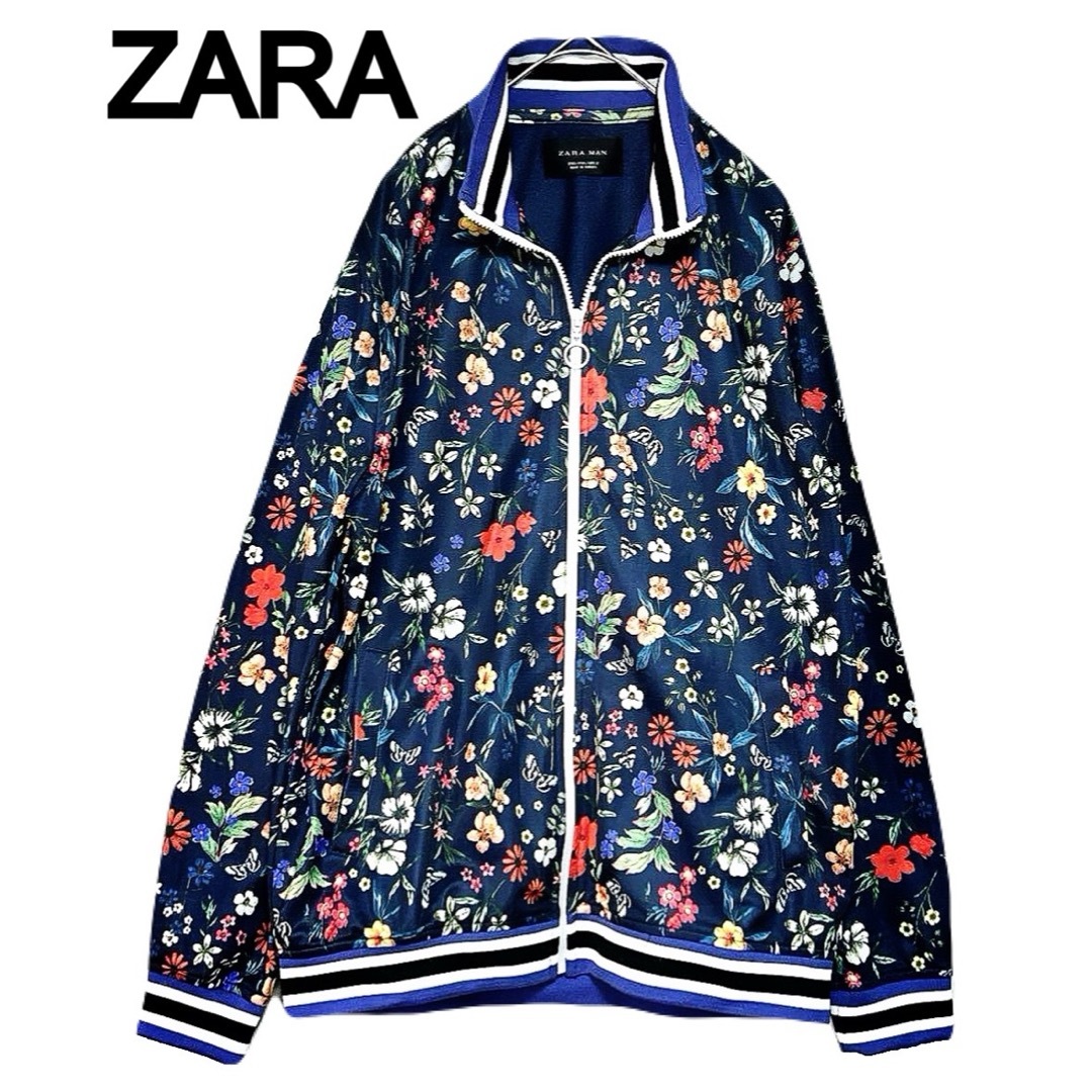 ZARA - ザラ ボタニカル 花柄 ジャージ ブルゾン ジャケット ZARA - ザラ ボタニカル 花柄 ジャージ ブルゾン ジャケット