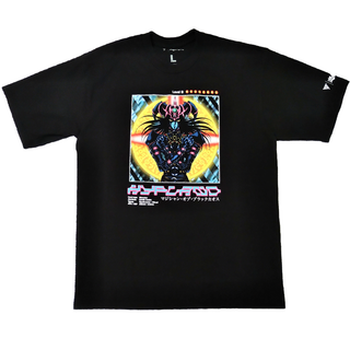 ユウギオウ(遊戯王)の古着　遊戯王　Tシャツ　L　黒　マジシャン・オブ・ブラックカオス　遊☆戯☆王 *(Tシャツ/カットソー(半袖/袖なし))