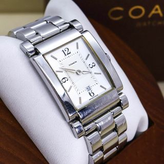 COACH - 稼働 COACH 腕時計 スクエア ボーイズ デイト COACH - 稼働 COACH 腕時計 スクエア ボーイズ デイト
