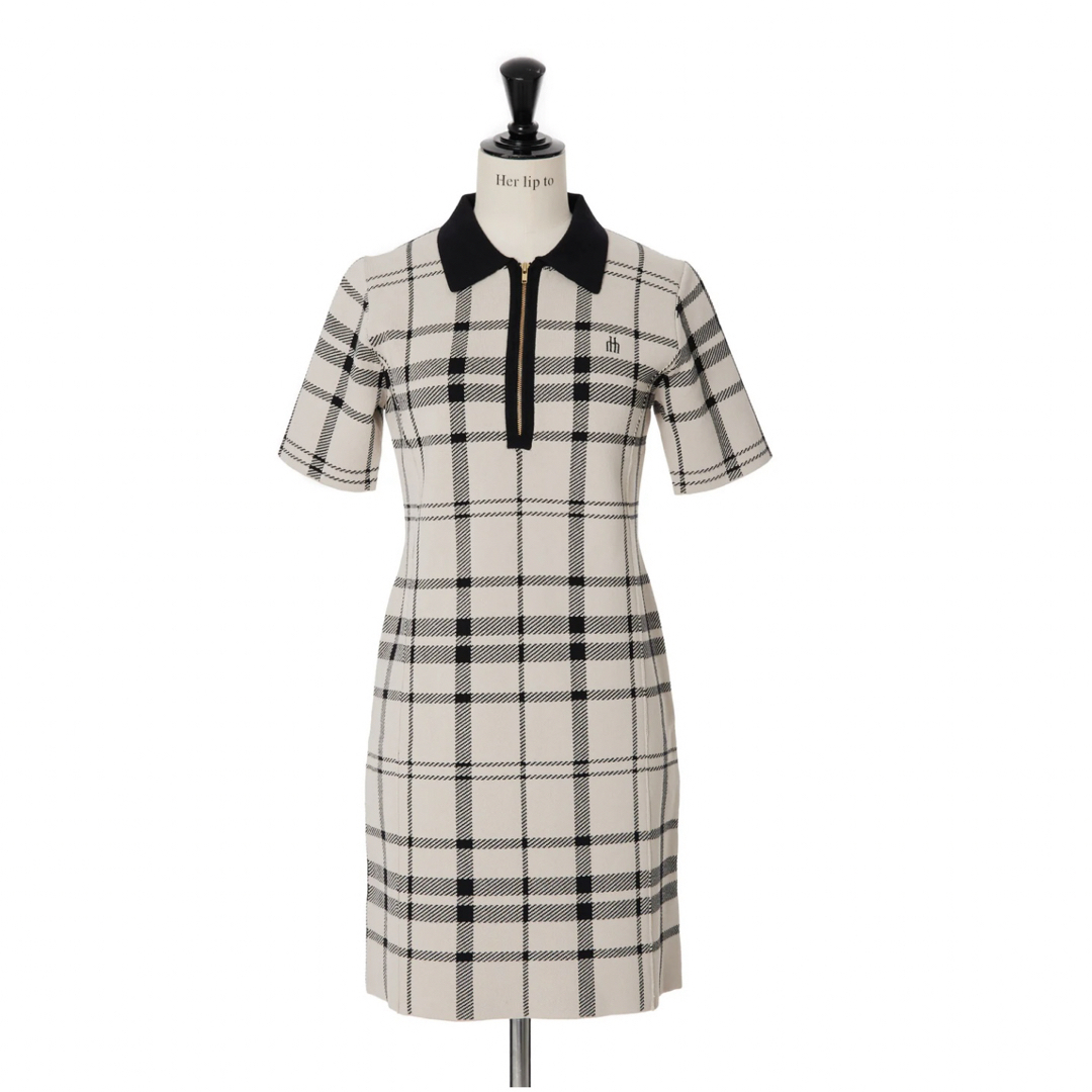 Her lip to Trois Logo Knit Mini Dress Her lip to Trois Logo Knit Mini Dress