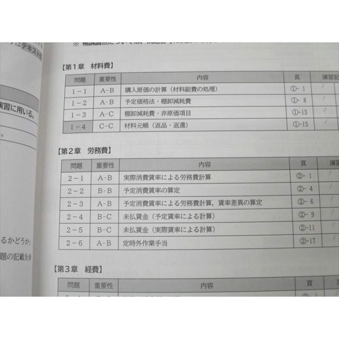 XI27-006 CPA会計学院 公認会計士講座 管理会計論 個別計算問題 XI27-006 CPA会計学院 公認会計士講座 管理会計論 個別計算問題