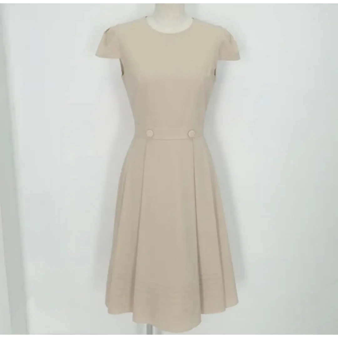 FOXEY NEW YORK フォクシーニューヨーク プリーツワンピースベージュ FOXEY NEW YORK フォクシーニューヨーク プリーツワンピースベージュ
