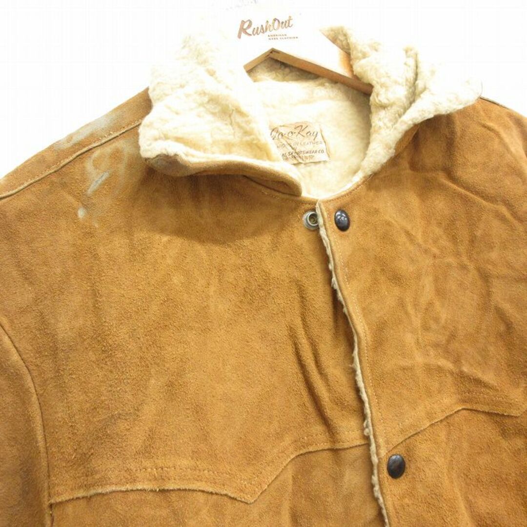 XL☆古着 長袖 ビンテージ スエード レザー ジャケット メンズ XL☆古着 長袖 ビンテージ スエード レザー ジャケット メンズ