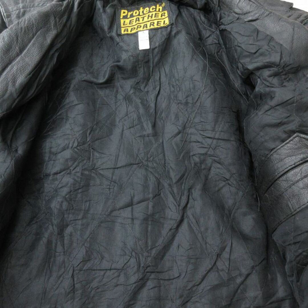 XL☆古着 長袖 レザー ジャケット メンズ ダブルライダース 黒 XL☆古着 長袖 レザー ジャケット メンズ ダブルライダース 黒