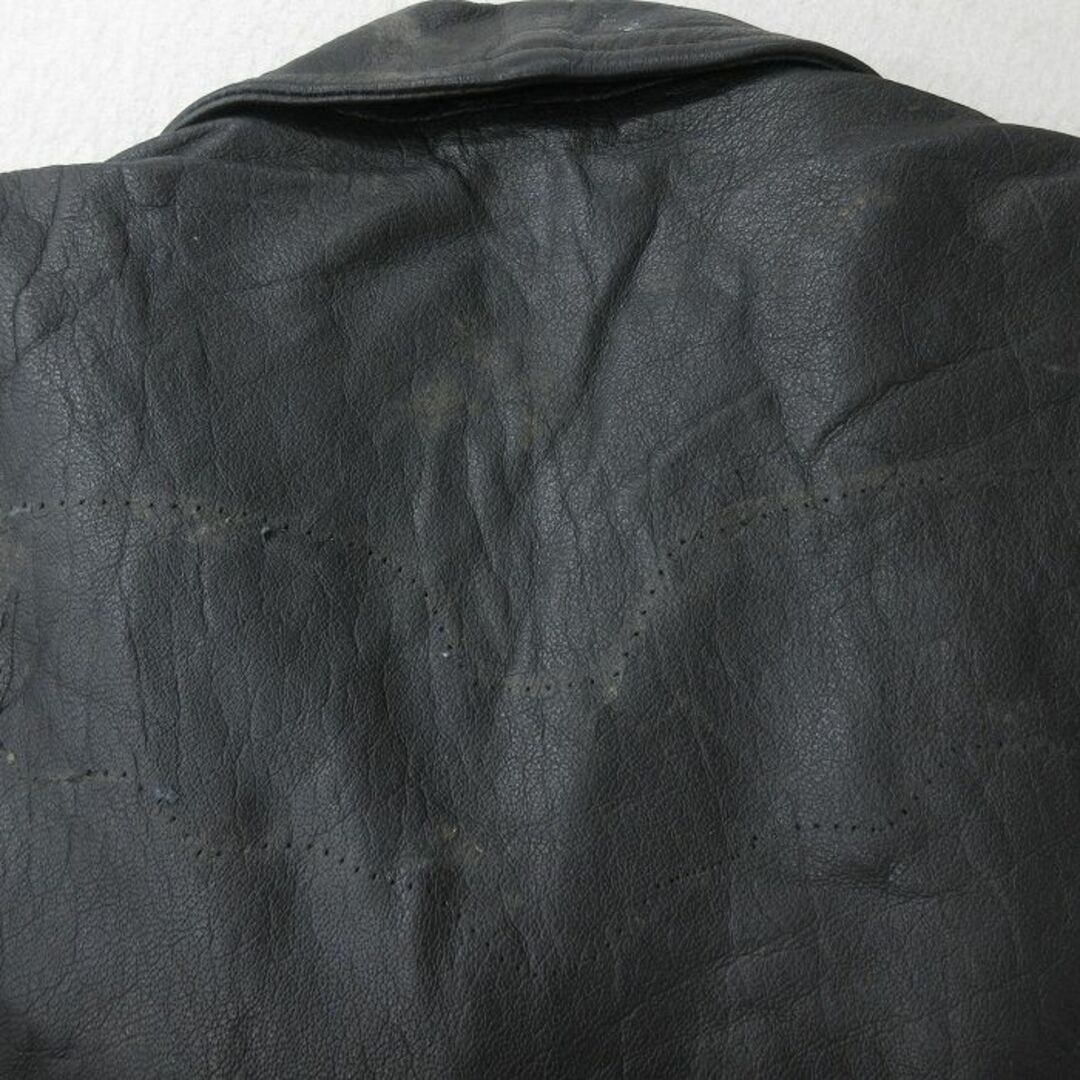 XL☆古着 長袖 レザー ジャケット メンズ ダブルライダース 黒 XL☆古着 長袖 レザー ジャケット メンズ ダブルライダース 黒