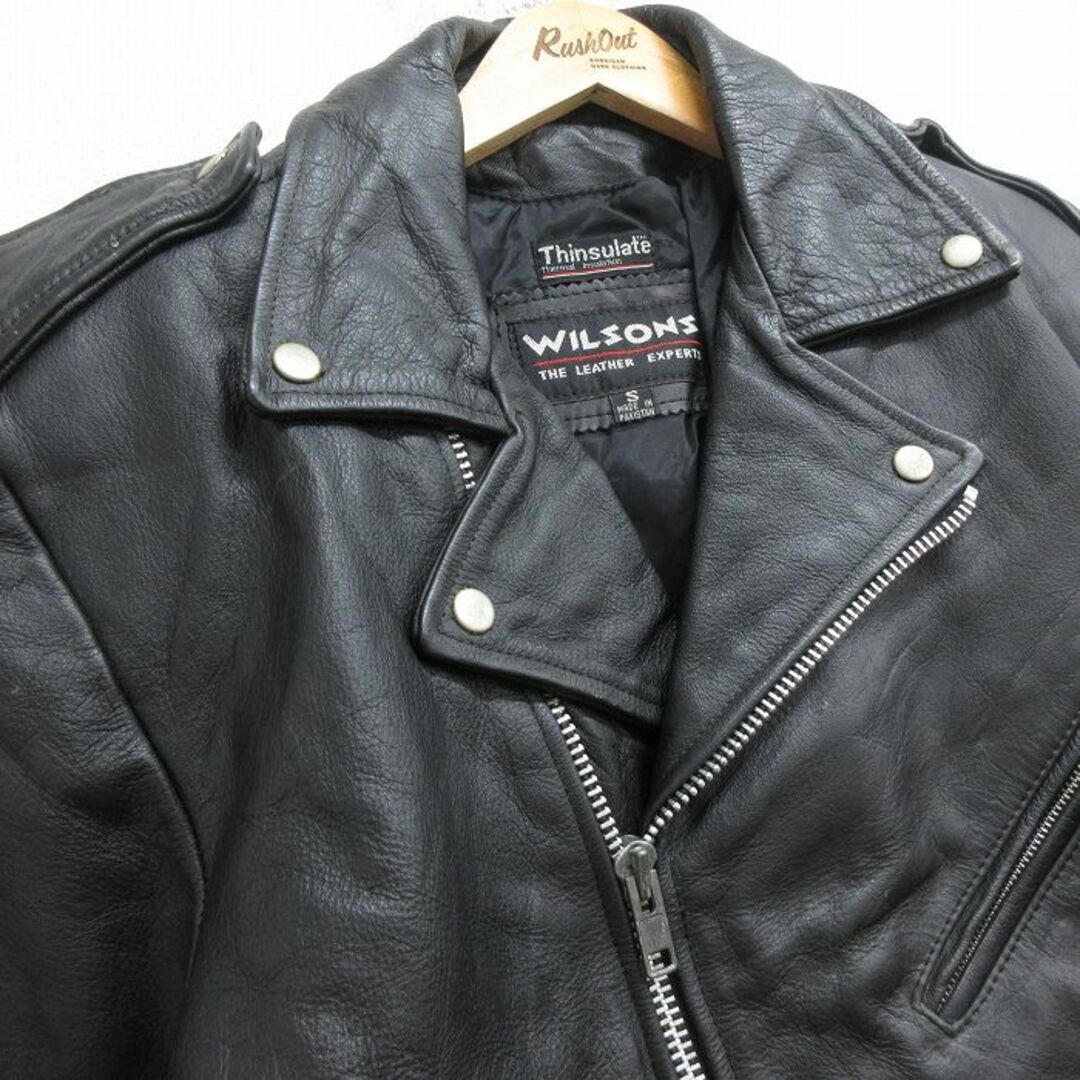 wilson - M☆古着 ウィルソン 長袖 レザー ジャケット メンズ wilson - M☆古着 ウィルソン 長袖 レザー ジャケット メンズ